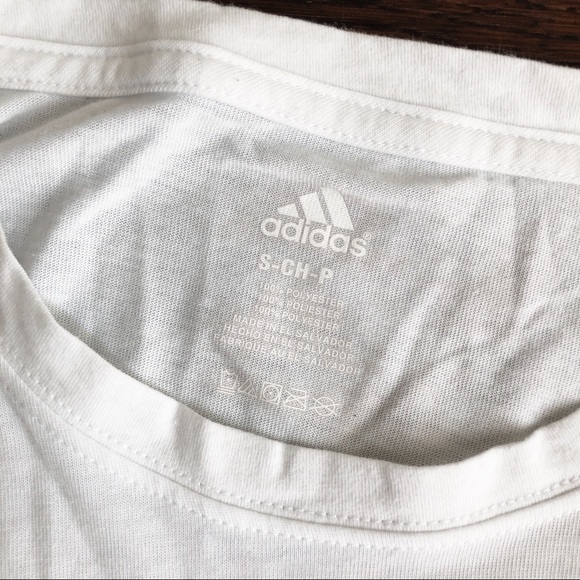 adidas originals white graphic tee • s - Picture 4 of 4